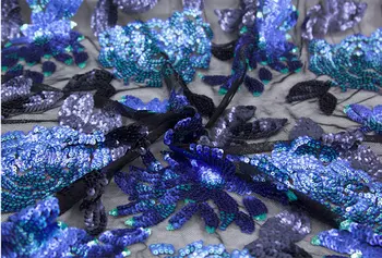 

Blue Sequin Fabric, Costume dress fabric, super luxury sequin fabric, by the yard