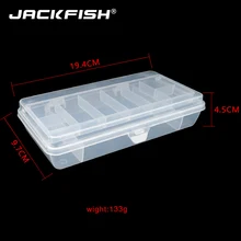 JACKFISH двойной толчок ПВХ Рыболовные Снасти Коробка приманки Крючки коробка приманки 5 отсек рыболовный инструмент снасти сортировочная коробка для Pesca