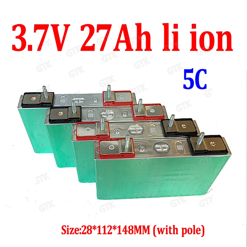 

3.7V 5C 135A High discharge rate 3.7V 27Ah battery Lithium ion 30ah bateria for DIY 12V 24v 36V motorcycle starter vehicle