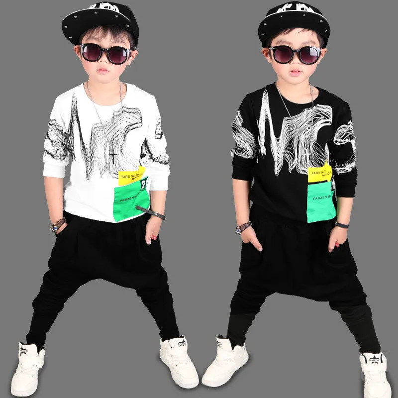 

Baby Boy Clothes 2019 New Spring Long Sleeve T-Shirt + Casual Long Pants 2pcs Boy Fashion Street Wear Clothing Kids Clothes