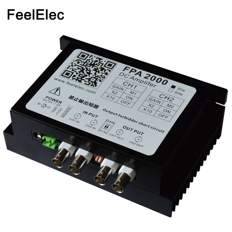 Feeltech FPA2000-50W двухканальный усилитель высокой мощности для генератора сигналов произвольной формы