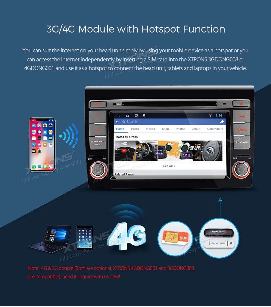 Sale 7" Android 8.1 Oreo OS Car DVD Multimedia Navigation GPS Radio for Fiat Bravo (198) 2007-2014 with Split Screen Function Support 12