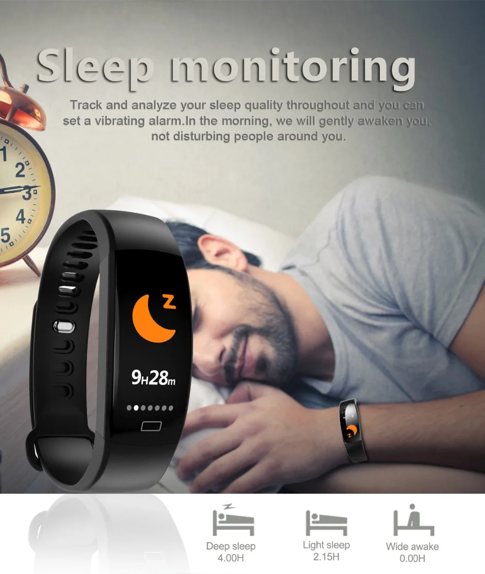 Smart Wristband 2018 Bracelet F64 Smartband gps waterproof sleep monitor Fitness Bracelet Smart Watch Call Alarm For iOS Android  (6)