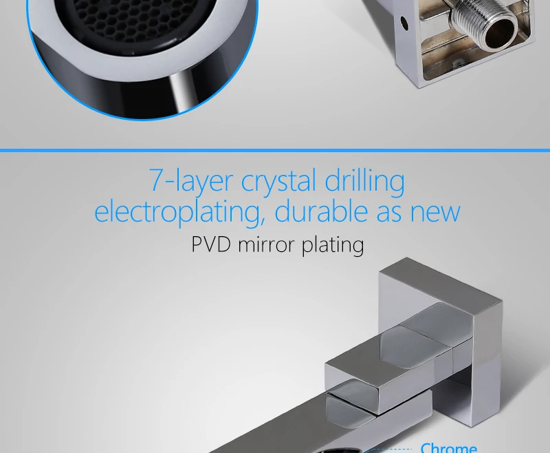 hm 180 Degree Folding Shower Faucets Spout Filler Solid Brass Split-type Bibcocks Basin Faucet Mixer valve Spout & Tap Aerator (4)