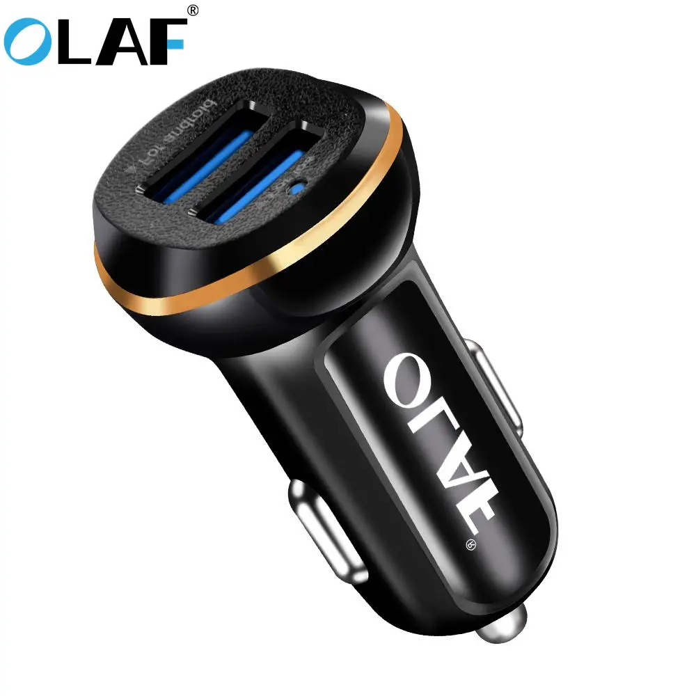 Автомобильное зарядное устройство с 2 USB портами Olaf 5 В 3 1 А адаптер для зарядки iPhone