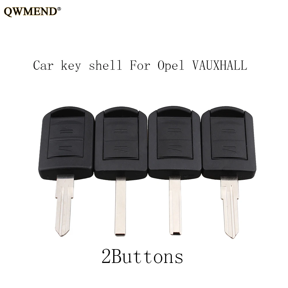 

QWMEND 2 Buttons Remote Key Shell Fob For Vauxhall Opel Corsa Agila Meriva Combo Uncut Blade For Opel 5WK48668 Car Key Case