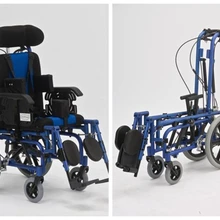 Детских алюминиевых складных Колясок для детей с церебральным параличом, лежащими FS958 с сиденьем, скутеры для инвалидов