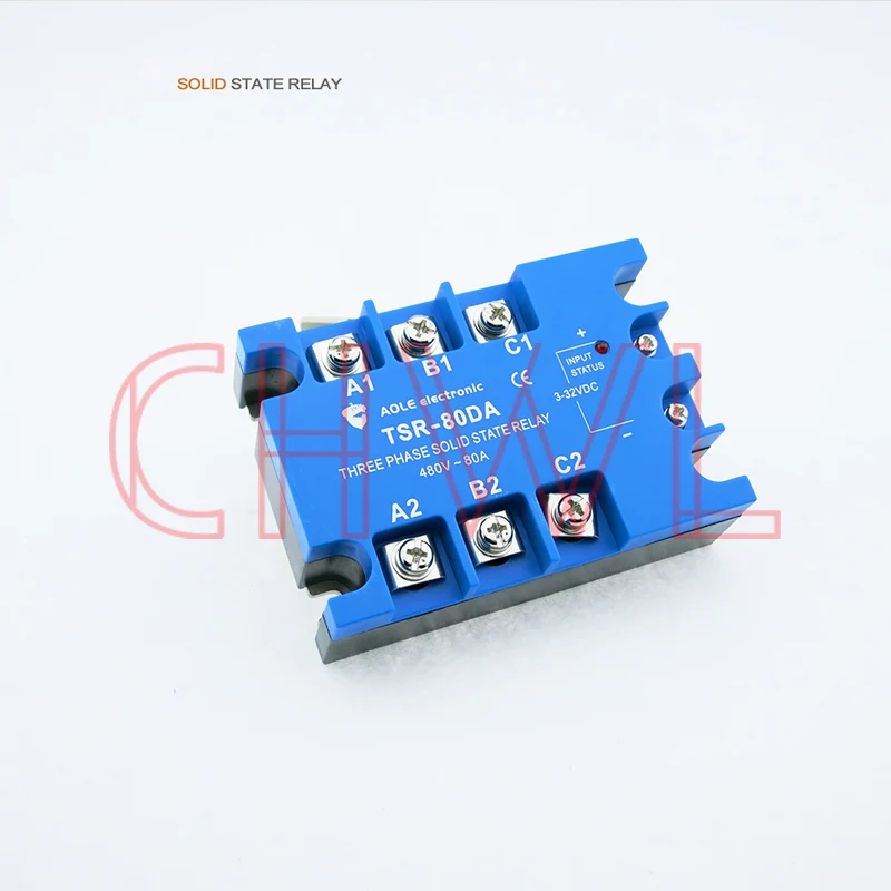 SSR реле TSR 80DA 80A/480VAC DC управление AC трехфазное твердотельное Бесплатная