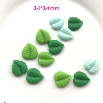 

mix 30pcs/lot flat back resin Green leaves resin crafts cabochons accessories kawaii resin rainbow phone protection shell DIY