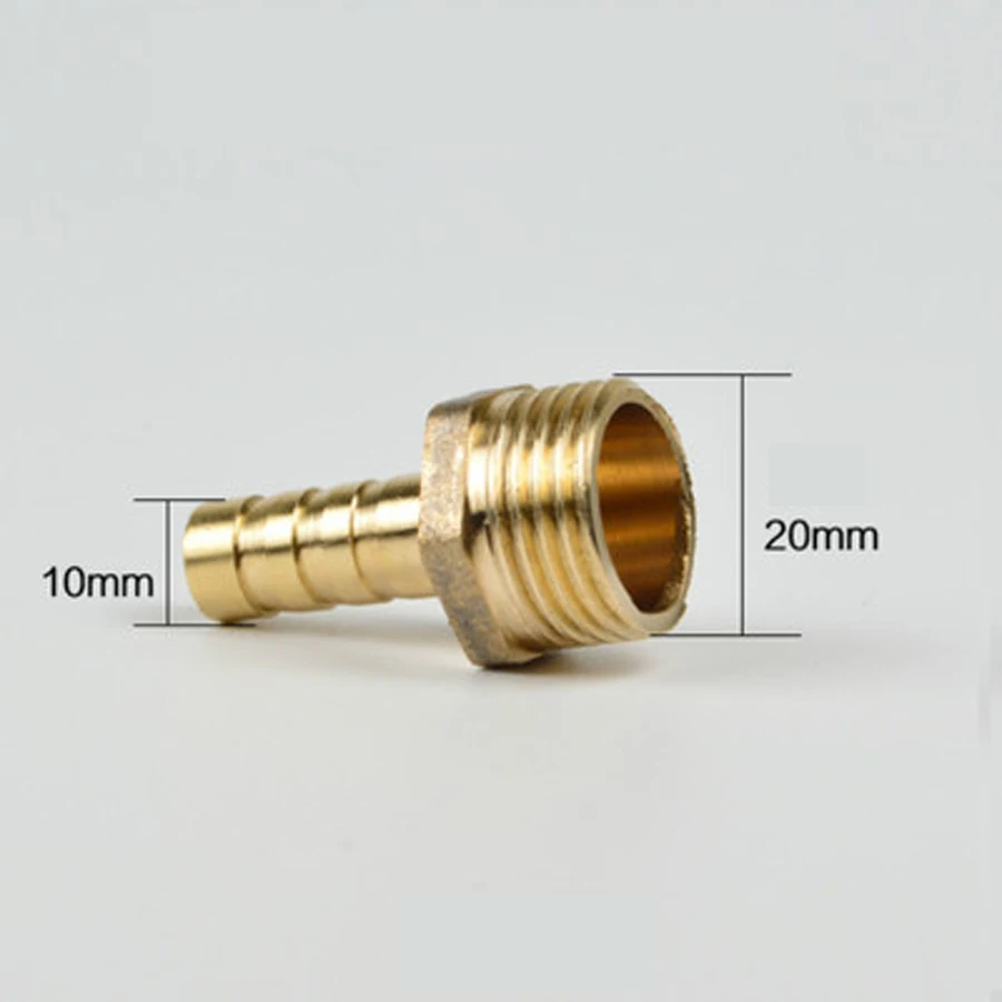 DN15 G 1/2 &quotBSP наружная резьба латунный 10 мм штуцер для шланга соединительный