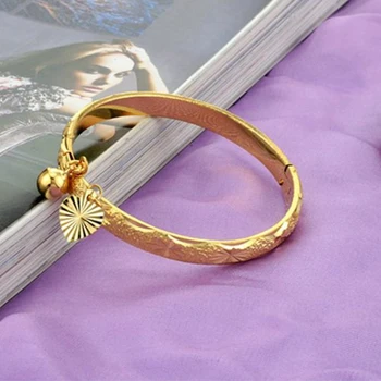 

Childrens Bangle Yellow Gold Filled Baby Bracelet Bangle Dia 42mm