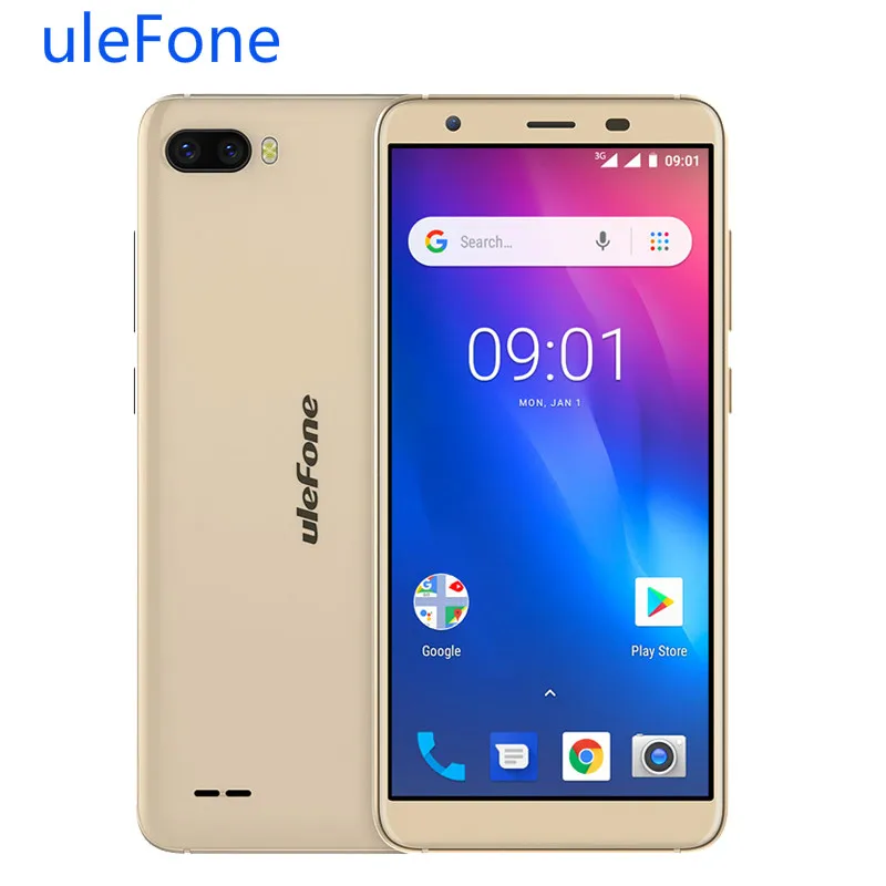 

Ulefone Cellphone S1 1GB+8GB Smartphone 5.5 inch Android Go edition Dual Camera 3G Face Unlock mobile phone GPS Smart phone