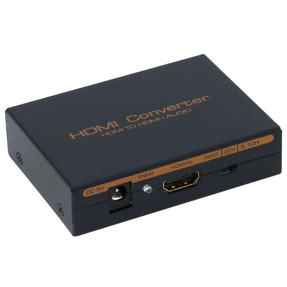 HDMI аудио экстрактор+ оптический TOSLINK SPDIF аудио экстрактор конвертер HDMI аудио сплиттер с адаптером питания или кабелем постоянного тока