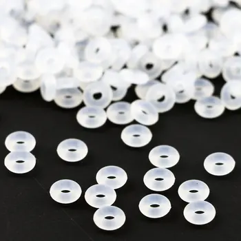 

100pcs/lot 6mm Silicone Rubber Stoppers Antiskid Locating Ring for Spacer Beads Bracelet Necklace DIY Jewelry Making Accessaries