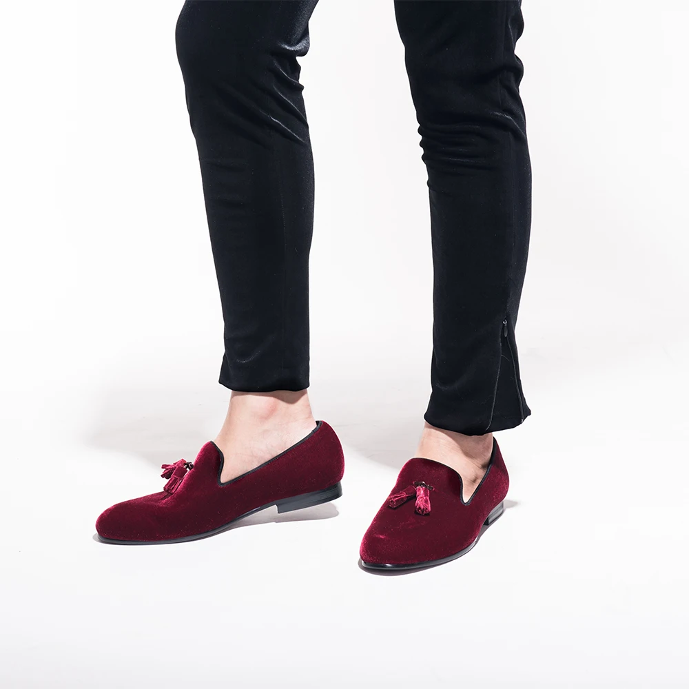 Piergitar/Новые мужские бархатные туфли с бархатной бахромой; вечерние и свадебные Мужские модельные туфли; мужские лоферы в британском стиле; модная мужская обувь на плоской подошве