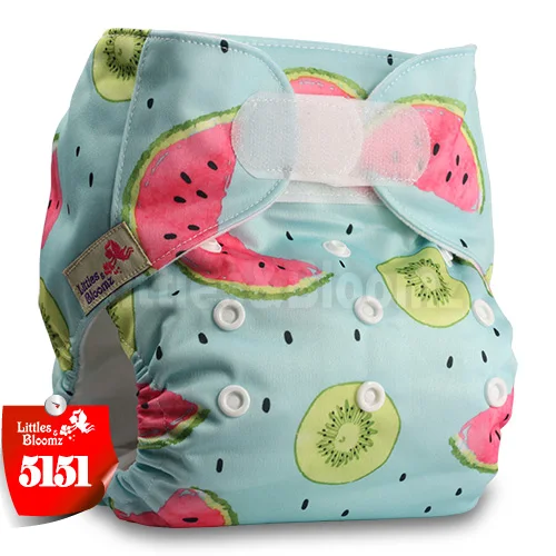 [Littles&Bloomz] Детские Моющиеся Многоразовые, настоящая стандартная ткань, застежка-липучка, карман для подгузников, пеленки, обертывание, подходит для рождения в горшке - Цвет: 5151