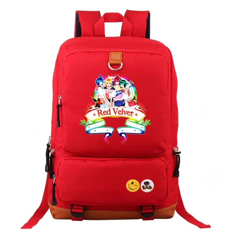 

Red Velvet backpack student school bag Rucksack Men's women School Bags Pink Black Blue