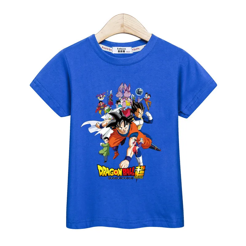 

Kids Dragon Ball GOKU t shirt boy Action anime clothing baby girl Short sleeve casual tops child Summer new cotton tshirts 5-14Y