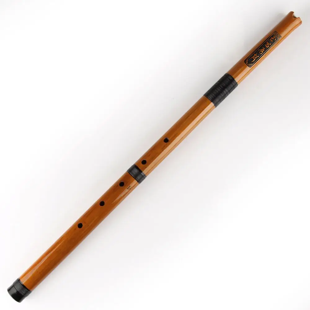 Chinese Traditional Style Handmade 5 holes F Key Bamboo Flute With Root