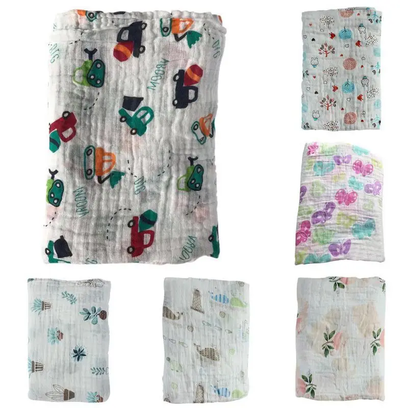 

High Quality Newborn Baby Blankets Baby Cotton Swaddles 120 * 120cm New Double Gauze Blankets Covered Towel 2018