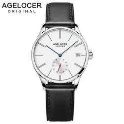 Agelocer автоматические часы для женщин кожаный браслет женские наручные часы черный водостойкие механические часы для женщин s часы Reloj Mujer