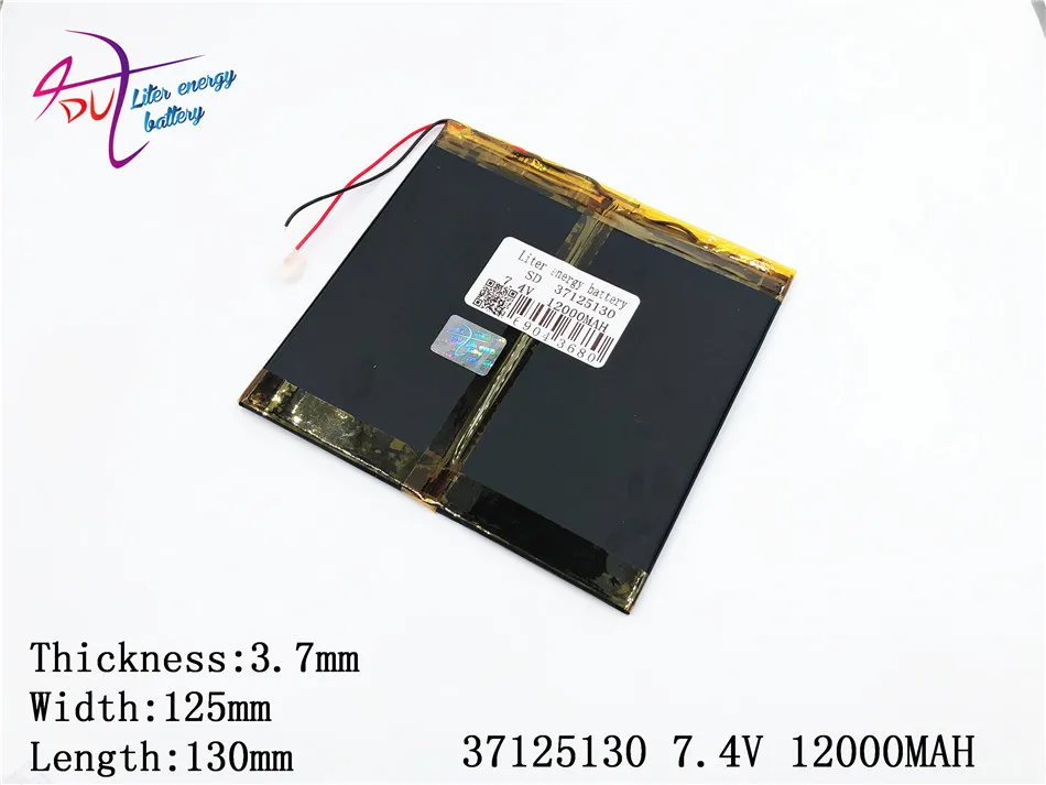 37125130 7.4V12000mAH(реальная емкость) литий-ионный аккумулятор для 9," 10,1" W30HD, W31, V99 планшетный ПК 3,7*125*130 мм