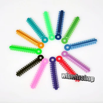 

1014 Pcs Multi-colored Dental ligature Tie Orthodontics Elastomeric Ligature Ties Braces Bands