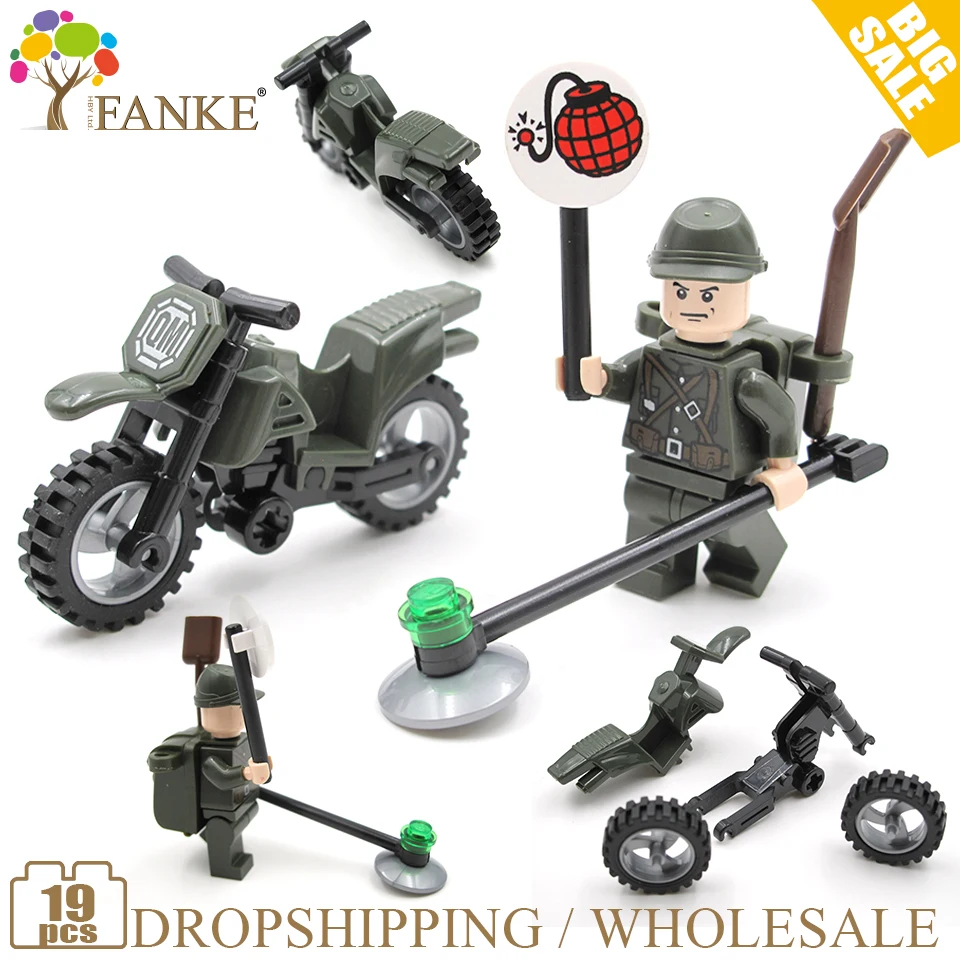 FANKE Model Building Kits Blocks Hobbies Model Kit Toys for children Compatible Lego Lepin E829 19PCS Military M FANKE Model Building Kits Blocks Hobbies Model Kit Toys for children Compatible Lego Lepin E829 19PCS Military M