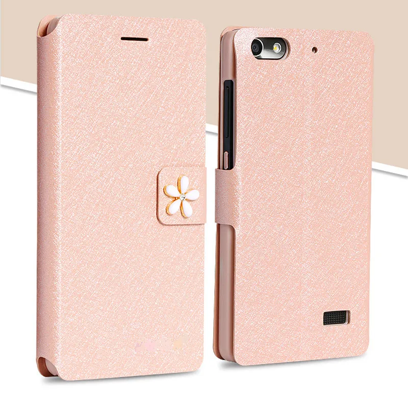 Flip Wallet PU silk Leather Cover Case Huawei honor 4C Phone With diamond buckle Card Slot&ampStand Function 4 C | Мобильные