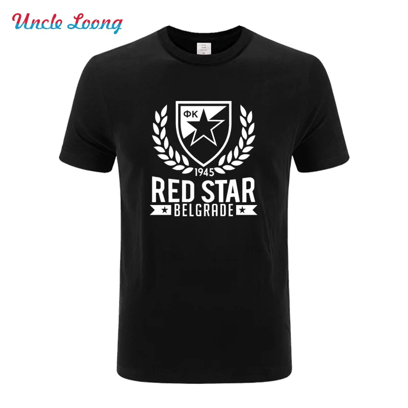 Летняя Красная Звезда Белград футболка с надписью serbia высокое качество, чистый хлопок мужская футболка с короткими рукавами большие размеры XS-4XL - Цвет: 1