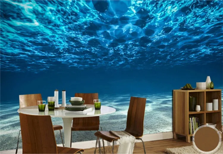 Пользовательские фото обои 3D глубокий морской пейзаж большой настенной бумаги настенные украшения гостиной спальни обои для стен 3 D