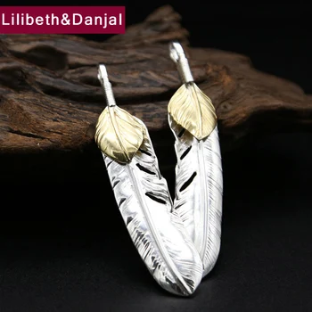 

Men Pendant 925 Sterling silver Ethnic Classic Eagle Feather Necklace Pendant Christmas gift Fine Jewelry FP15