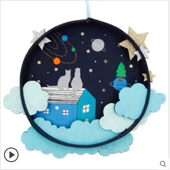 Звездное настенный пожимая спальня ткань фетр комплект не тканевые Craft DIY швейный