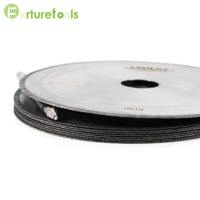 

10 pcs super thin diamond coated blade electroplated cutting disc for jade agate stone diameter of 4/6/8 inch E012