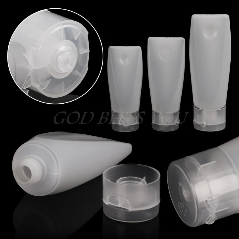 

Empty Plastic Portable Tubes Squeeze Cosmetic Cream Lotion Travel Bottle 3 Sizes