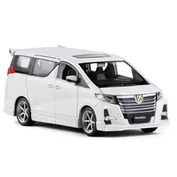 JackieKim 1:32 Toyota Alphard 2017 Rowen Acousto оптический отступить игрушки литья под давлением модель автомобиля