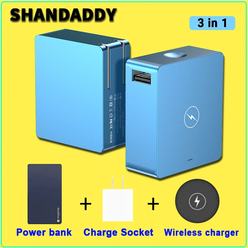 

4500mAh Phone Power Bank Qi Wireless Charger For iPhone X Xr Xs 8 Plus Samsung Galaxy S6 S7 S8 S9 Powerbank Mobile Phone Charger