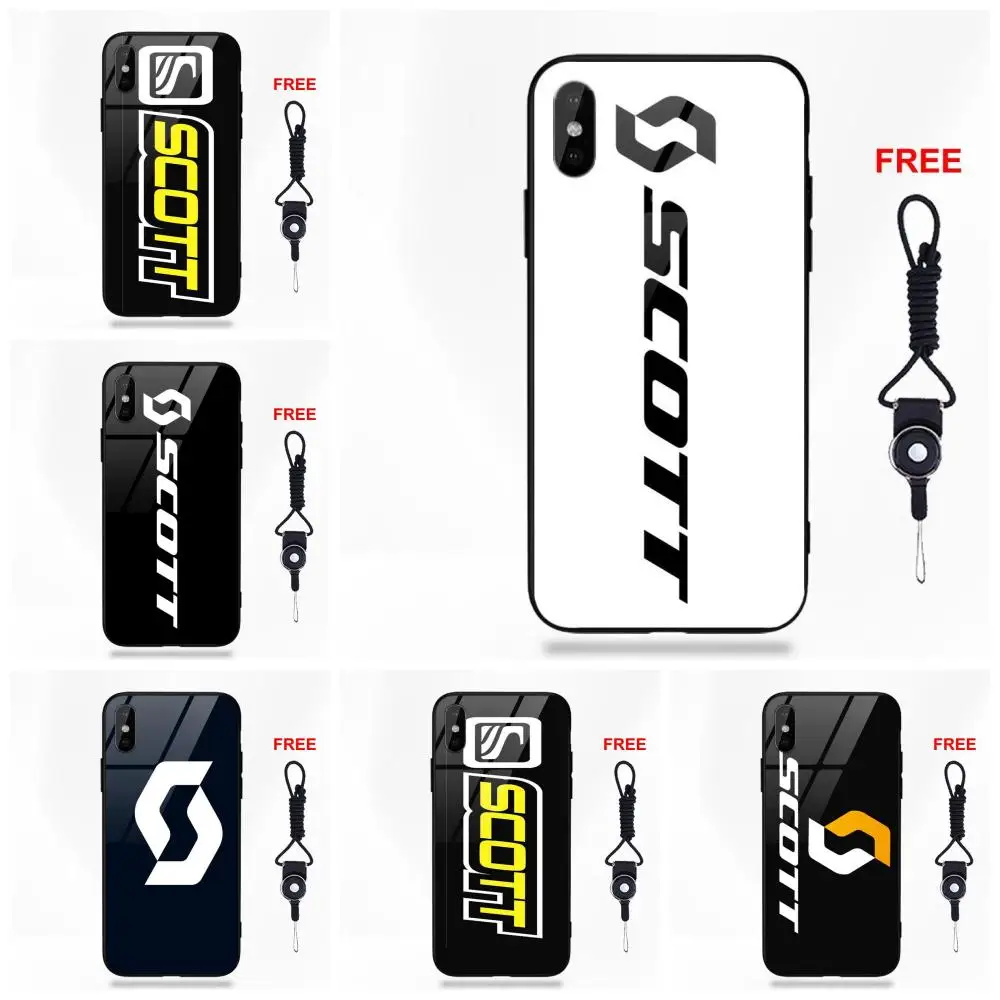 

Vvcqod For Apple iPhone X XS Max XR 5 5C 5S SE 6 6S 7 8 Plus Soft TPU Frame+Tempered Glass New Arrival Scott Bike Bicycle Logo