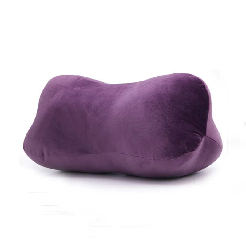 purple Подушка для путешествий удобная мягкая Бархатная подушка для шеи для самолетов автомобили поезда офисная кресло-коляска подушки Поддержка подголовника - Цвет: purple