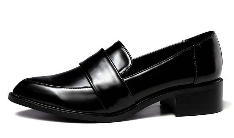 JIANBUDAN/Повседневная Женская кожаная обувь в деловом стиле; удобные дышащие лоферы; Высококачественная офисная обувь из искусственной кожи на низком каблуке; Размеры 35-42