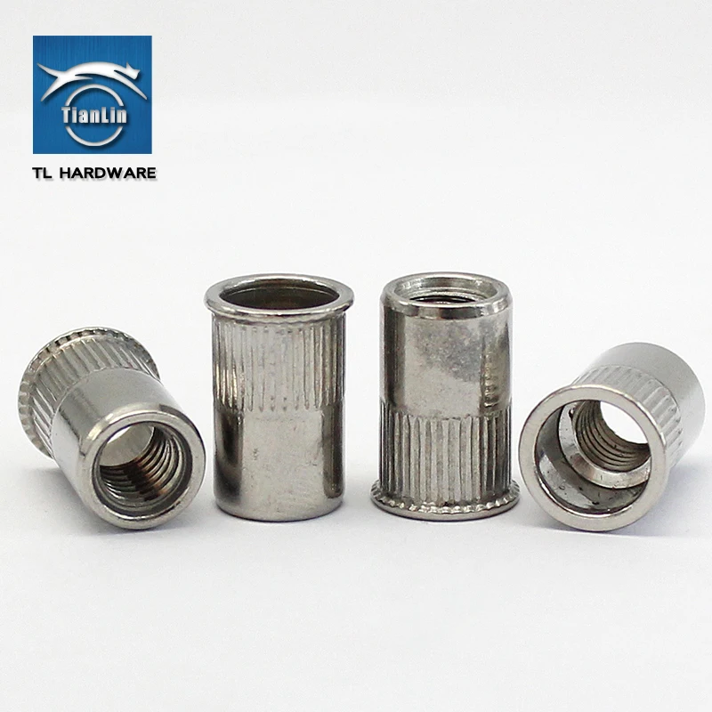 

304 stainless steel small countersunk head pull rivet nut big countersunk head knurling riveting nut M4M5M6M8M10M12