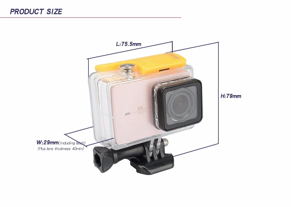 KingMa 60m Дайвинг Водонепроницаемый чехол для Xiaomi Yi 4K 2 II Экшн-камера для Xiaomi Yi Lite защитная оболочка аксессуары для камеры
