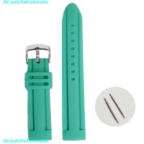 22mm Deep Sky Blue Silicone Jelly Rubber Unisex Watch Band Straps WB1072S22JB