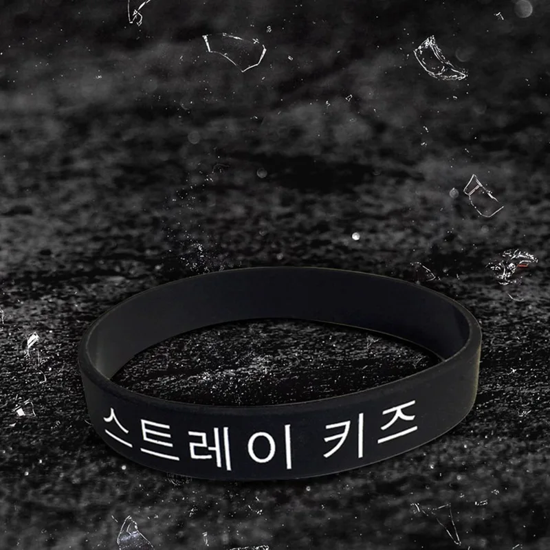 Модный браслет Kpop Straykids с принтом имени человека ювелирные изделия силиконовый