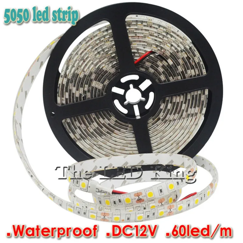 

RGB 300 LED strip light 5m 60LEDs/m SMD 2835 White Warm White Red Green Blue LED strip 12V Waterproof flexible Tape rope stripe
