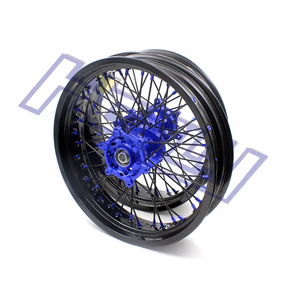 3.5/5.0 SUPERMOTO WHEELS RIMS SET FOR SUZUKI DRZ400SM 2005 2017 DRZ400S