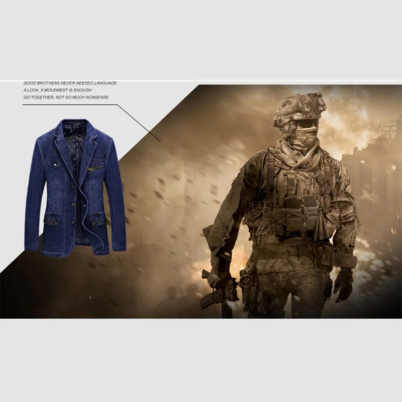 2019 حار بيع جديد الشتاء سترة الأزرق كاوبوي الرجال عارضة سترة نوعية جيدة الشتاء الدافئة ضئيلة رجل معاطف معطف زائد حجم 3XL