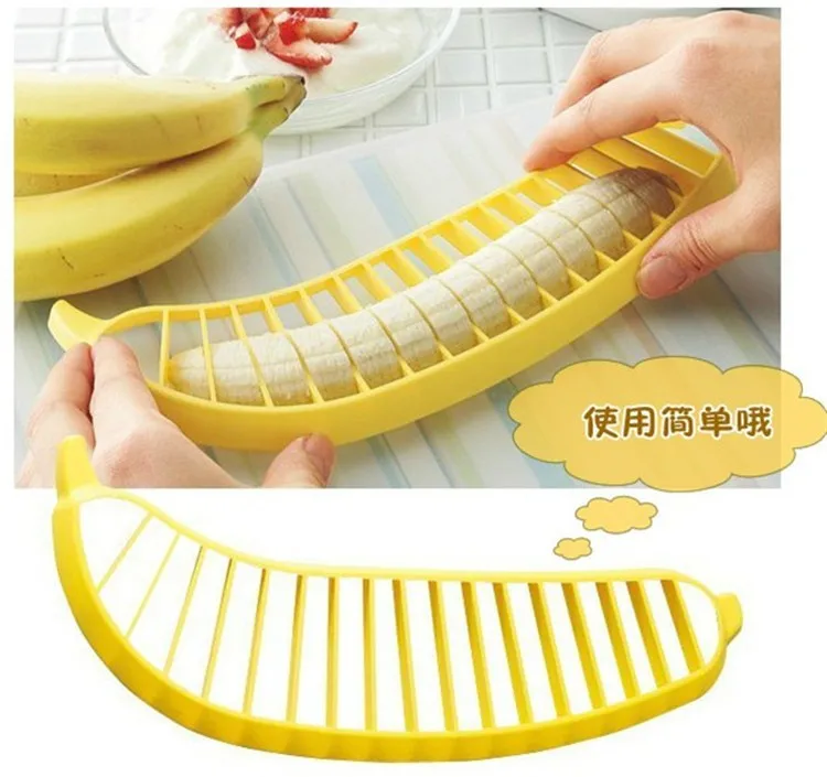 Новые полезные инструменты банан слайсер фруктовый салат незаменимый практичный и удобный шинкователь фруктов банан кухонные инструменты