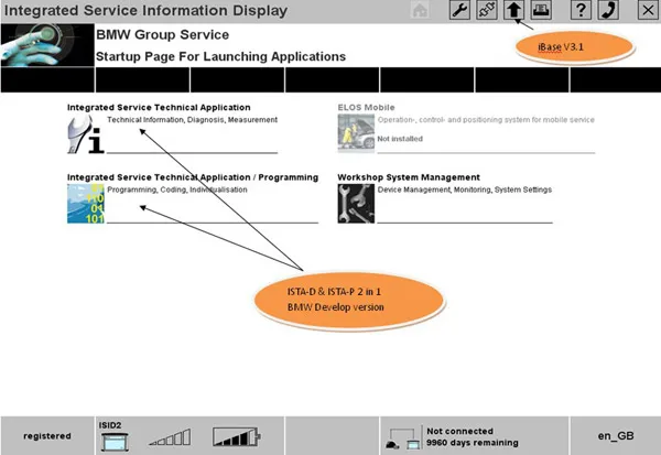  Software de para bmw icom A2 B C en disco duro de 1tb para bmw icom software de modo experto multil