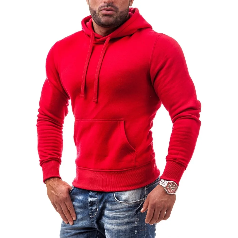 ZOGAA Hot 8 Color Men Hoodie Sweatshirt Solid Color Hoodie  Men Long Sleeves Pocket Hip Hop Autumn and Winter Men Sweatshirt